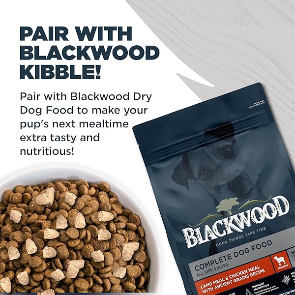 BLACKWOOD DOG FOOD TOPPER, CHICKEN RECIPE, 8 OUNCE, HIGH PROTEIN WITH GLUCOSAMINE, USE AS TRAINING TREAT, MEAL, OR TOPPER