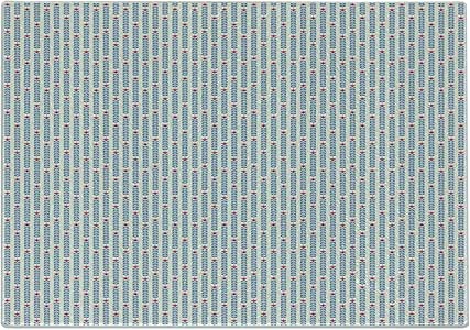 Lunarable Tabla de cortar floral, patrón repetitivo con pedúnculo de