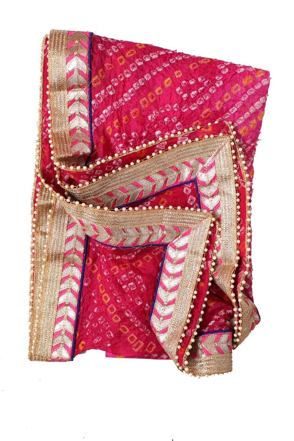 apratim women's art silk gotta patti work bandhani dupatta