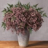 3Pcs 43In Faux Berry Stems, Artificial Nandina Fall Decor, Dusty Plum | Extra-Long Fake Flowers Fall Florals Picks for Vase R