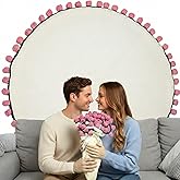 YIMOREYICHEN 43 Inch Crochet Rose Flower Bouquet Blanket, Birthday Gifts for Women Girlfriend Mom Wife Kids, Romantic Gift Ideas for Anniversary, Valentines Day, Christmas (Pink Rose)