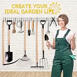 zacurter Garden Tool Rack Wall Mount Organizer 32 Hooks 64in Heavy Duty view 6