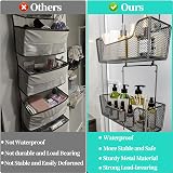 HapiRm Over The Door Organizer with 4 Large Metal Baskets and Hooks view 4
