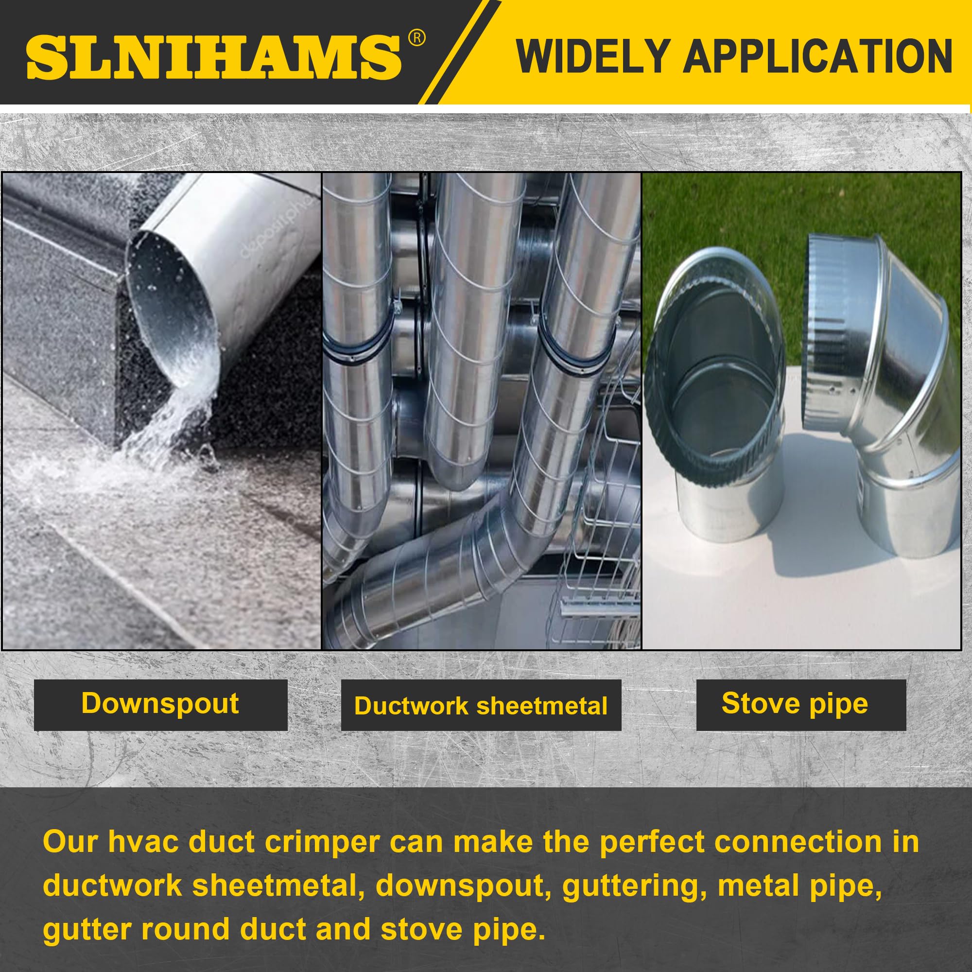 Mua 5Blade Hand Crimper Sheet Metal Tools, Hvac Tool for 2428 Gauge