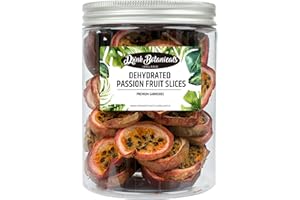 Drink Botanicals Ireland | Dehydrated Dried Passion Fruit Slices | 100% Natural | Passion Fruit For Garnishing Cocktails Mocktails Cakes | 50+ Slices Approx | 95 Grams | 3.35 oz | PET Recyclable Jar