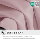 Deconovo Eyelet Curtains Blackout 42 x 54 Inch 2 Panels Pink Thermal view 6