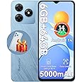 Blackview Wave 8C Unlocked Cell Phone, Android 14 Unlocked Phones, 5000mAh Smartphone, Octa-Core 6GB+64GB/SD 2TB Expand, 6.56"HD, 2 Years Warranty, 3 Card Slots, 3.5mm Headphone Jack, 4G Dual T-Mobile