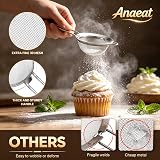 Anaeat Fine Mesh Strainers Stainless Steel Sifters 4.73 Inch Premium Colander view 4