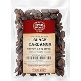 Black Cardamom Pods 3.5 Oz Bag (100gm) | Whole Kali Elaichi Indian Spice by Spicy World