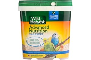 Wild Harvest Advanced Nutrition Diet For Parakeets 4.5 Pounds, Seed And Grain Mix