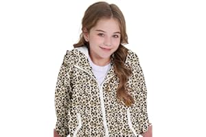 Zando Lightweight Girls Rain Jacket - Hooded Windbreaker Water-Resistant Girls' Outerwear Jackets & Coats for Kids 4-10Y