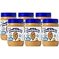 Peanut Butter & Co. Simply Crunchy No Sugar Added Peanut Butter, Non-GMO Project Verified, Gluten Free, Vegan, 16 Oz (Pack of 6)