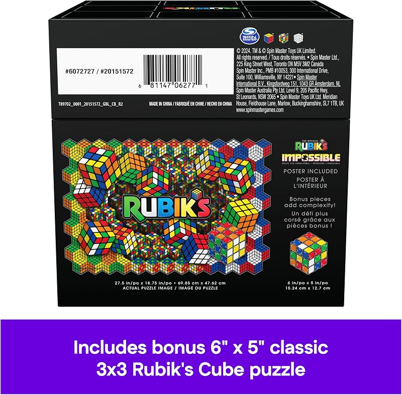 Rubik's Cube, Puzzle Rubik's Impossible, Puzzle lenticolare da 604 pezzi, a partire dai 14 anni