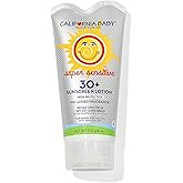California Baby Super Sensitive SPF 30+ Sunscreen | Unscented | Mineral Based | Baby Sunscreen for Face + Body | Titanium Dioxide | 170 grams / 6oz