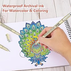 Muchcute 01 Micro Fineliner Drawing Art Pens: 12