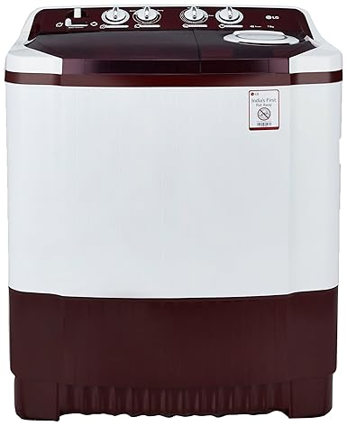 LG 7.0 kg Semi-Automatic Top Loading Washing Machine (P8053R3SA, Burgundy)