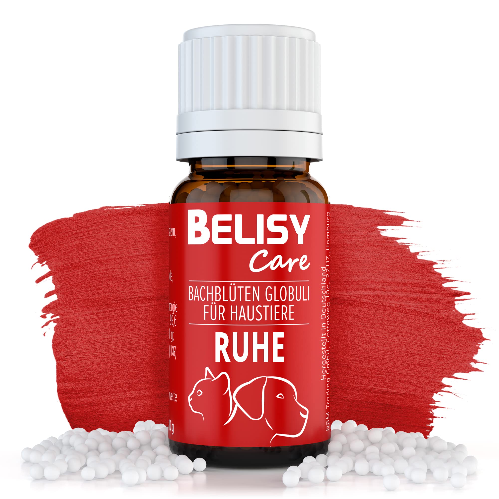 BELISY Anxiety & Stress Bach Flower Globules for Dogs & Cats - Soothing for Anxiety & Stress - Original Blend by Dr. Bach - Emergency Globules for Soothing Pets - Alcohol Free - 10g