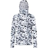 Cromoncent UPF 50+ Long Sleeve UV SPF Fishing Men's Sun Protection Hoodie Shirt Lightweight Shirts with Mask Rash Guard