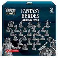 Classic Heroes - Mercenary Band I- 25 Paintable Characters for DND Miniatures Bulk I 28mm Dungeons Dragons D&D Miniatures I D