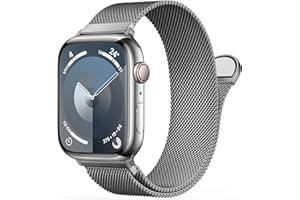 MARGE PLUS Stainless Steel Milanese Loop Compatible with Apple Watch Band 46mm 42mm 44mm 45mm 49mm 38mm 40mm 41mm men and women, Magnetic Clasp Replacement for iWatch Bands Ultra Series 10 9 8 7 SE 6 5 4 3 2 1