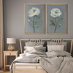 MUDECOR Framed Canvas Print Wall Art Set White