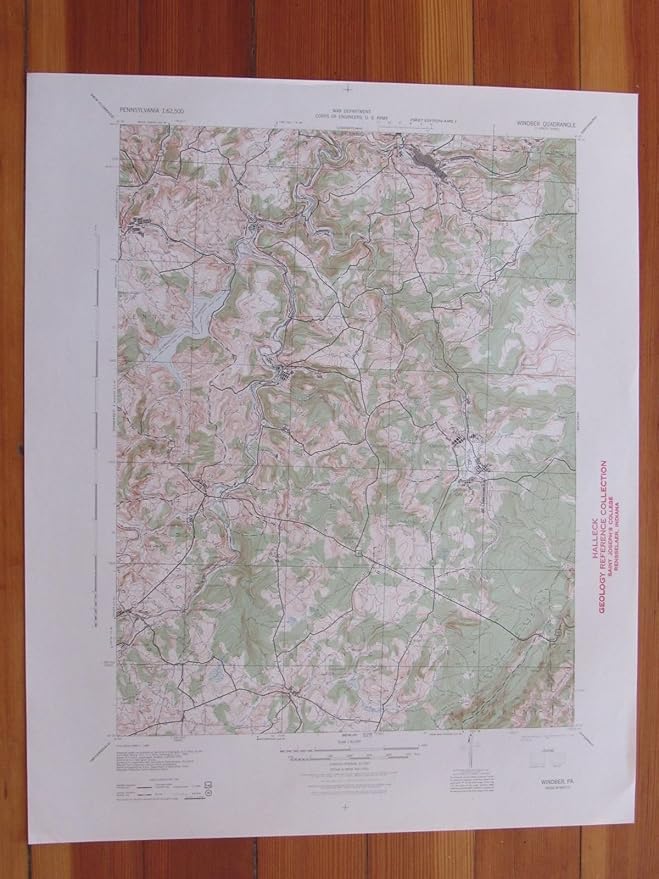 Windber Pennsylvania 1944 Original Vintage USGS Topo Map