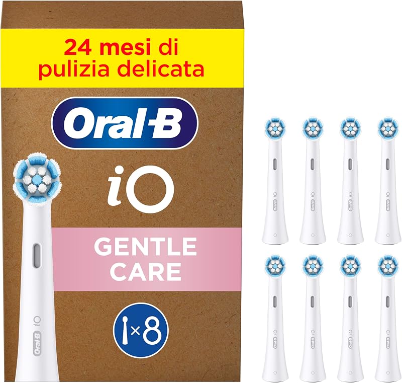 Testine di Ricambio iO Gentle Care, Bianche, 8 Ricambi