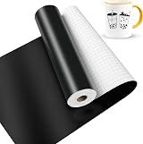 Lya Vinyl Matte Black 12x40Ft Self Adhesive Vinyl Roll for Cricut Silhouette