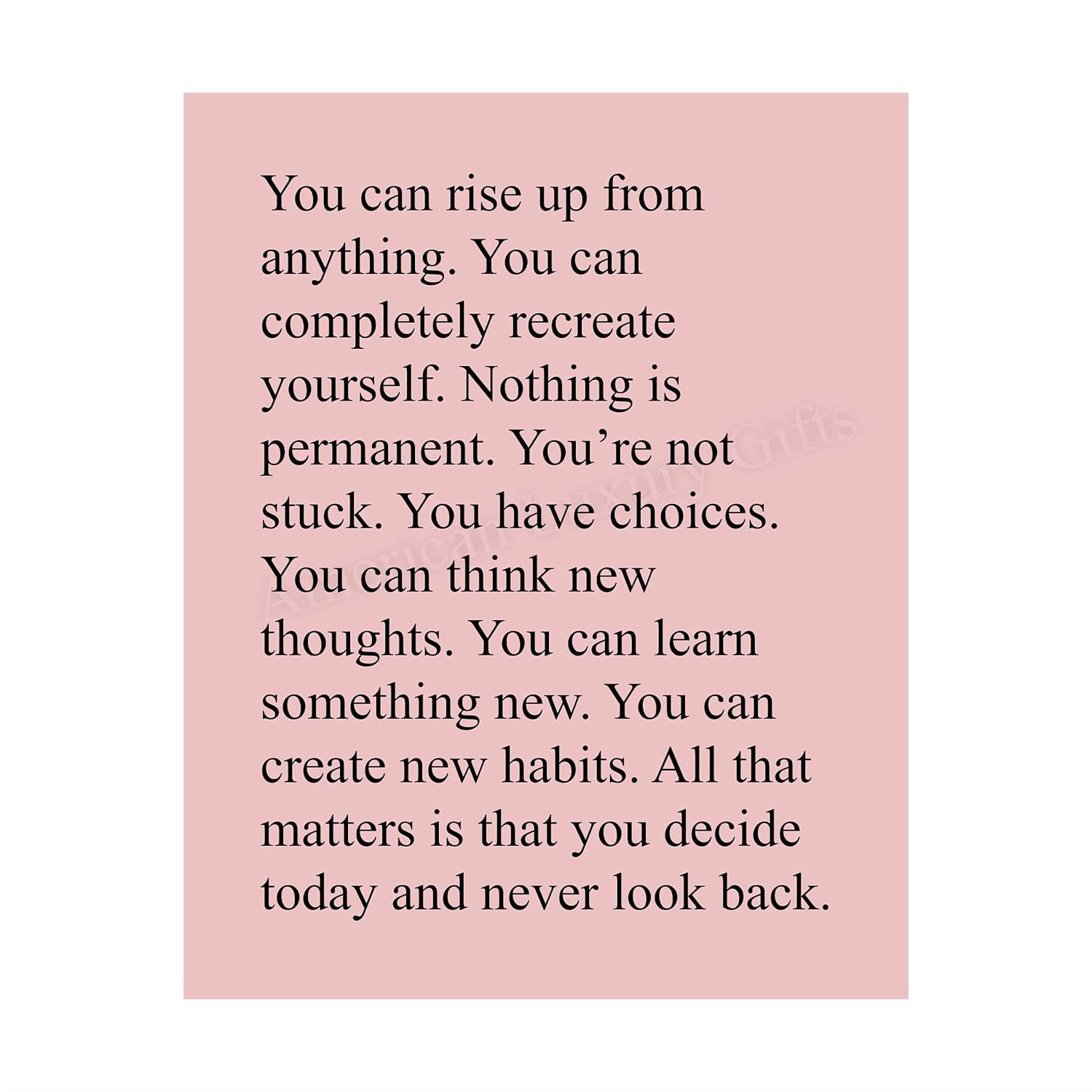 Amazon Com You Can Rise Up From Anything Motivational Quotes Wall Art 8 X 10 Modern Typographic Poster Print Ready To Frame Inspirational Home Office Dorm Decor Perfect Sign For Classroom Motivation Handmade