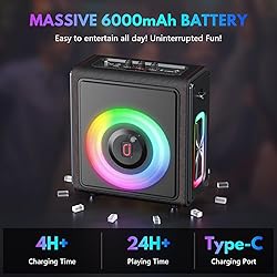 Karaoke Machine, Portable Bluetooth 5.3 Speaker