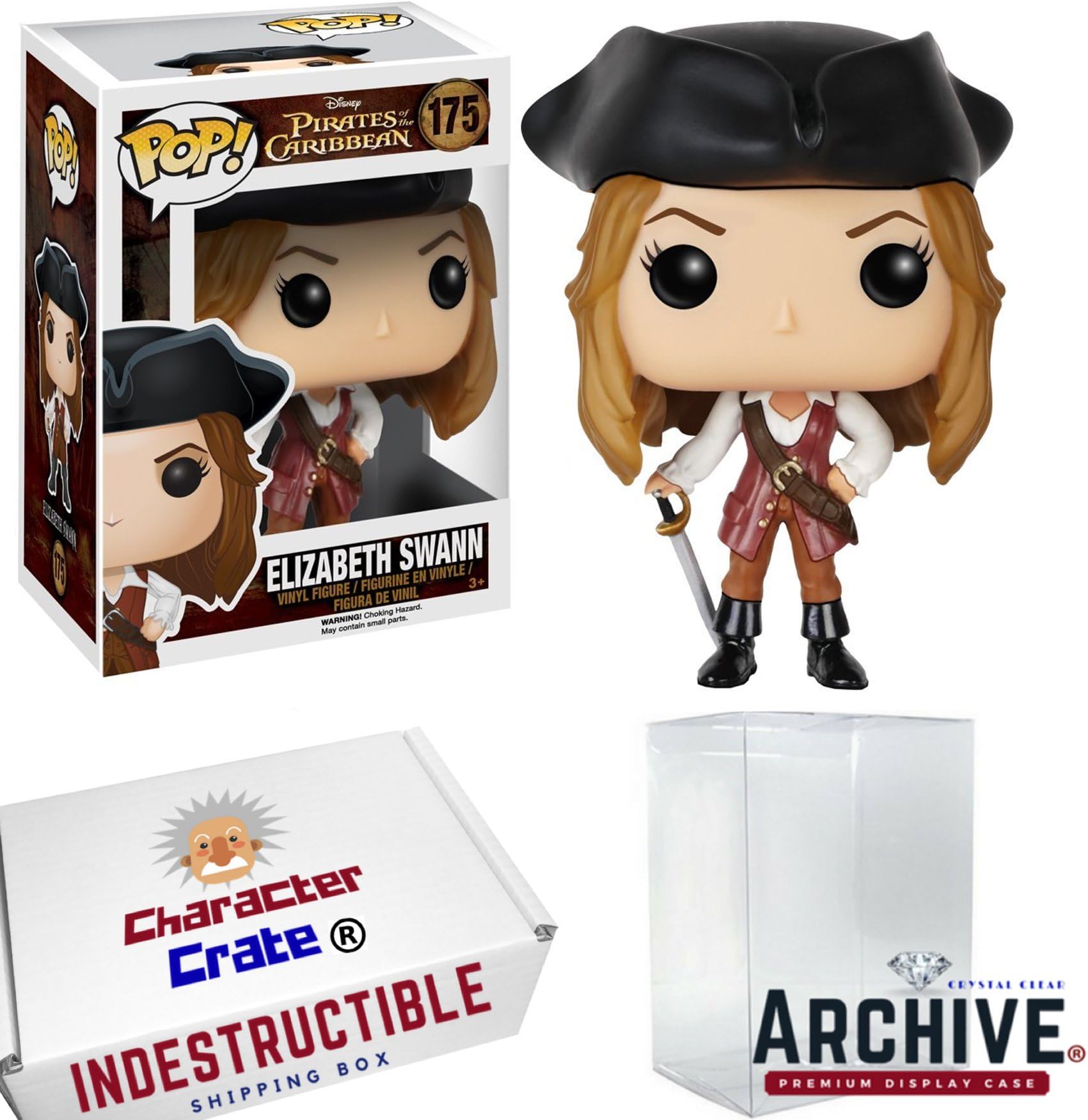 Funko Pop! Disney Pirates of the Caribbean Elizabeth Swann, Concierge Collectors Bundle Vinyl Figure
