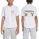 Sptuoiy Kids Baseball Birthday Shirt 5th 6th 7th 8th 9th 10 Year Old Personalized Birhtday Boy Hip Hop Sports Baseball Jersey