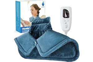 Heating Pad for Neck and Shoulders, NIUONSIX Dad Gifts for Fathers Day, 2lb Weighted Neck Heating Pad for Pain Relief 6 Heat 