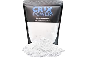 Crux Power Performance Climbing Chalk for Rock Climbing, Gymnastics, Weight Lifting - 100% Pure Magnesium Carbonate, No Drying Agents, Medium Blend Loose Rock Climbing Chalk - 200g