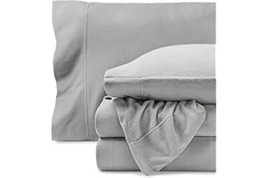 Bare Home Super Soft Fleece Sheet Set - Queen Size - Extra Plush Polar Fleece, No-Pilling Bed Sheets - All Season Cozy Warmth (Queen, Light Grey)