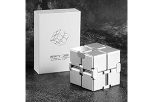YAGNIE Metal Infinity Fidget Cube Toy for Adults,Cool Home Office Classroom Traval Desk Gadgets Gifts for ADHD ADD Autism and Stress Anxiety Relief.