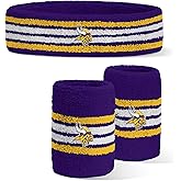 For Bare Feet NFL Officially Licensed Team Logo Headband & Wristband Combo Pack Team Color OSFM