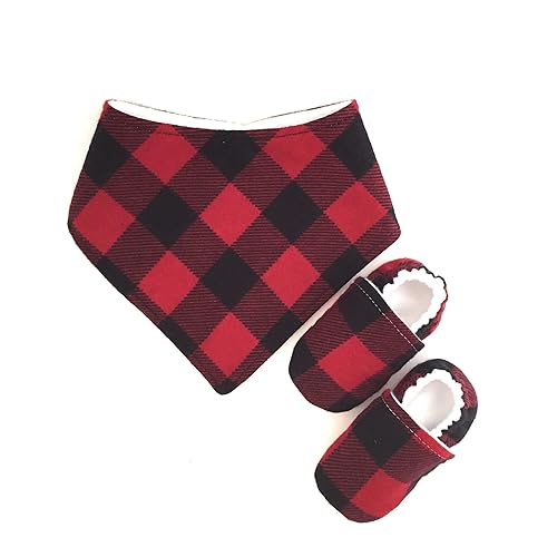 plaid baby shoes