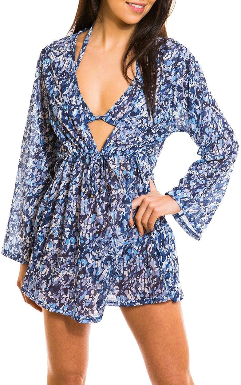 Kiniki Oceana Tan Through Short Kaftan Swimwear at Amazon Women’s