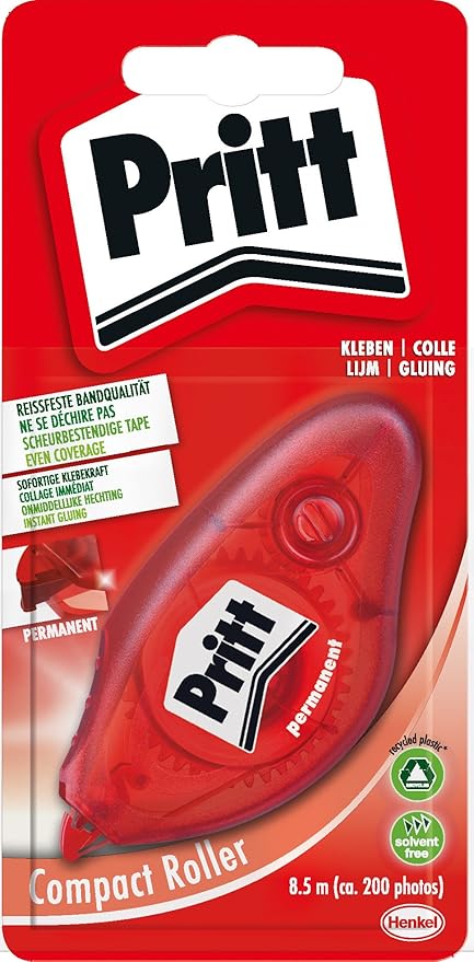 Pritt PRGPB Kleben Compact Roller permanent 5-er Pack Einweg Premium Bandqualität