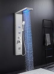TSIBOMU 5 in 1 Shower Panel Tower System with LED