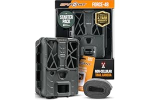 SPYPOINT Force 48 Starter Pack Trail Camera, Non-Cellular, 48MP Photo 720p Video w/ 48 Low-Glow LEDs for Image Quality Day or