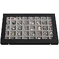 J JACKCUBE DESIGN Earring Organizer Tray, Earring Box with Clear Lid 40 Slots Jewelry Box for Drawer, Stud Earring Necklace Bracelet Ring Healing Stones Storage – MK333A
