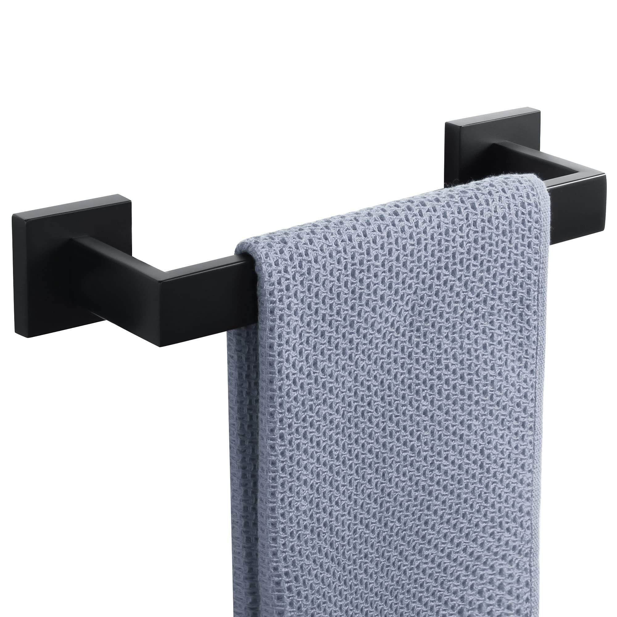 Sayayo Towel Rails Wall Mounted Bathroom Towel Holder 30CM Towel Bar, SUS-304 Stainless Steel Matte Black Finish
