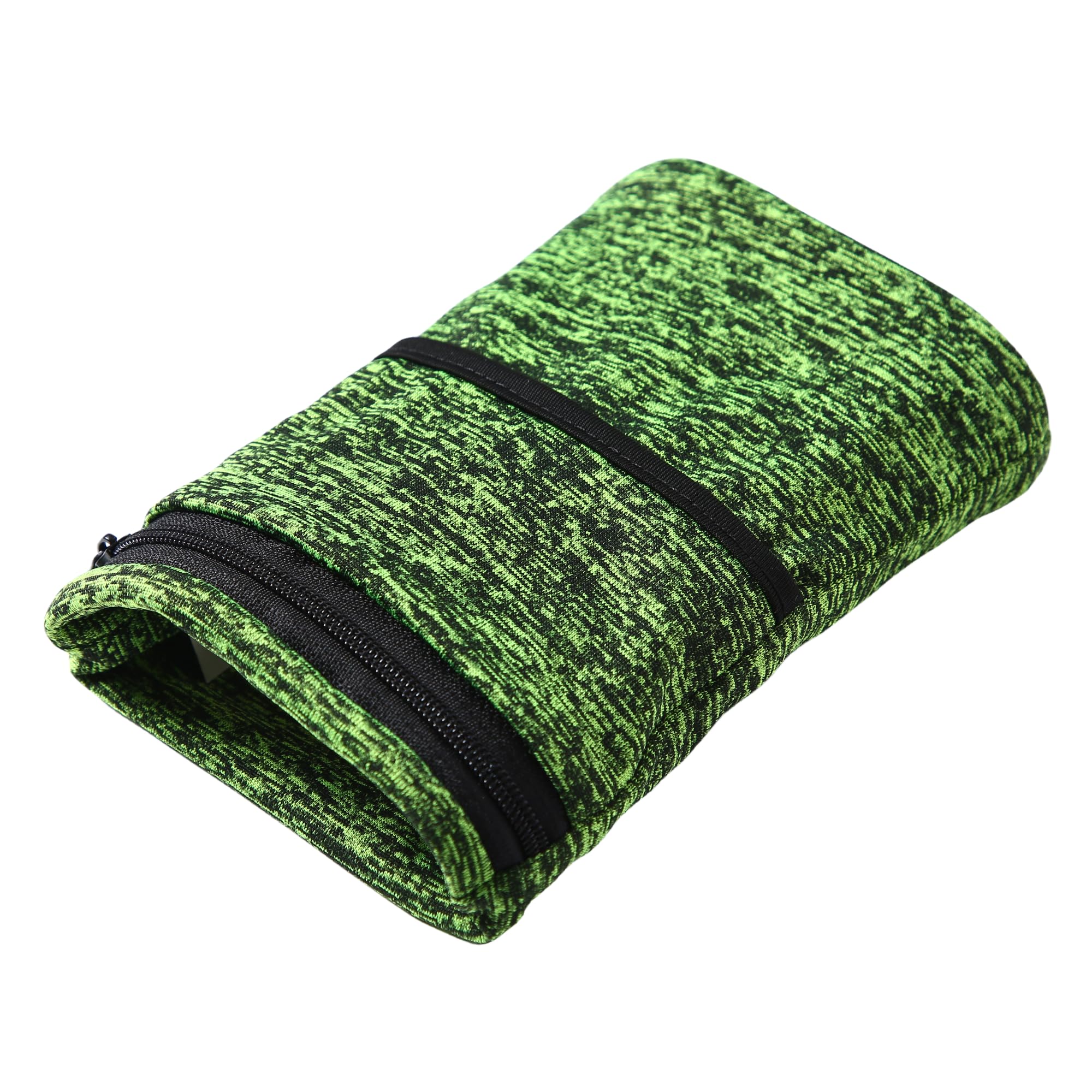 bbfly Wrist Bag, Sports Zip Bag for Jogging, Walking, Running, Gasses, Bicycle, Yoga, etc. (Green, L)