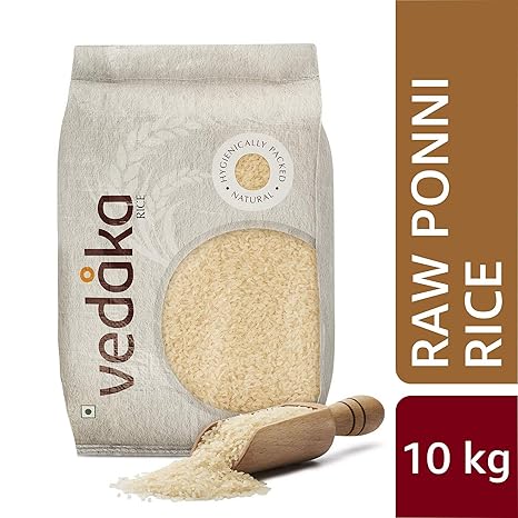 Amazon Brand - Vedaka Ponni Rice, Raw, 10kg