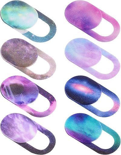 Amabro 8PCS Webcam Cover Slide Starry Sky Ultra Thin Laptop Phone Camera Privacy