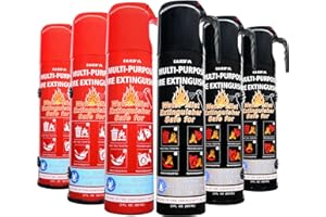 ZIQIANHARD Fire Extinguisher for Home, 6 Pack Vehicle Fire Extinguishers with Mount, Portable Fire Extinguisher Effective on A, B, C, K Fires, Water-Based Extinguisher for Car Boat House Office Kitchen Garage