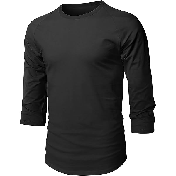 Bella + Canvas Unisex 3/4 Sleeve Baseball T-Shirt - Raglan Sleeve Tri-Blend Tee (Deep Heather/Black, Medium) - View #7