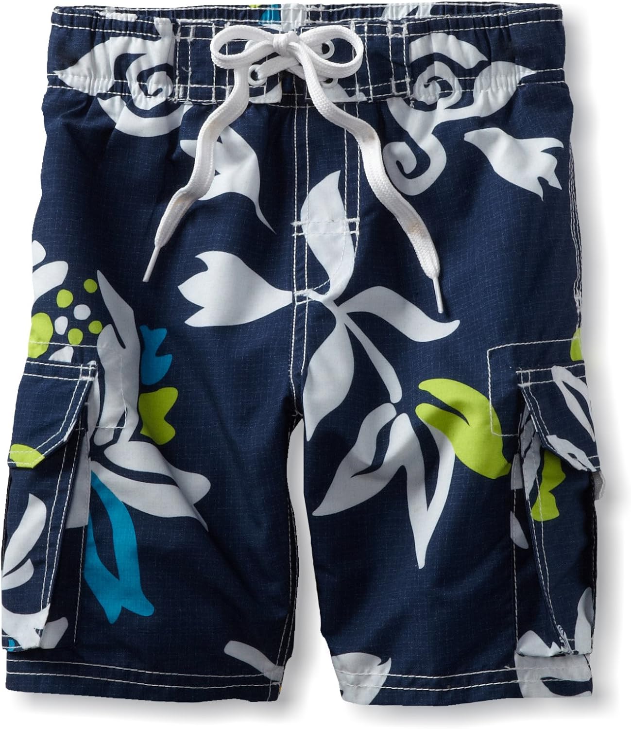 Kanu Surf Boys' Little Quick Dry Beach Swim Trunk, Oahu Navy, 5/6: Fashion Swim Trunks: Clothing